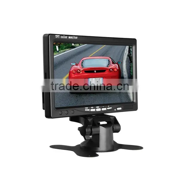 Hot Selling 7inch Color Car Monitor LCD TFT Monitor For Vehicle With 2 Channel Video Input photo-2