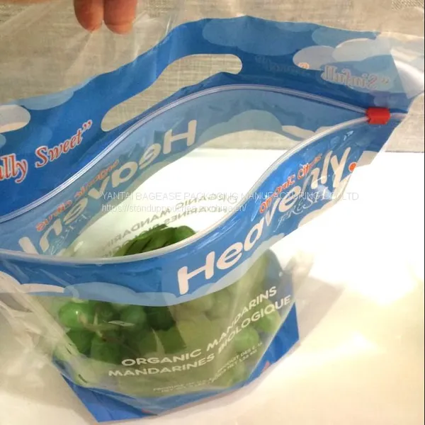 Zipper Pocket, Vegetable Pack, UV Coating Print Doypack, Food Packaging, Fruit Slider Ziplock Storage Pack