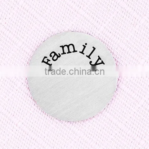 Blank Plates (for Engraving) That Fit in Floating Locket Pendants Round 30mm photo-2