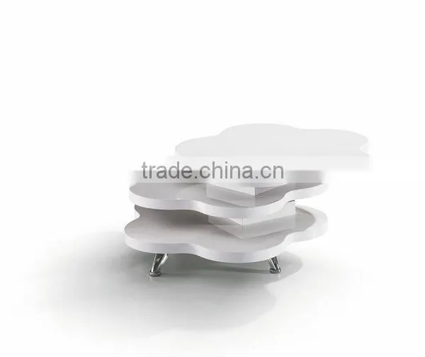 Flower Shape Multi Functional White Coffee Table For Comfort Quality Choice photo-5