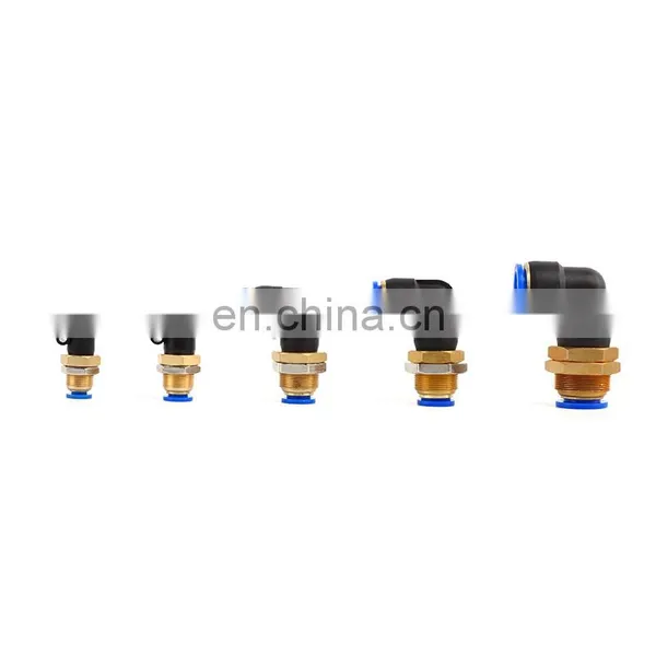 SNS SPLM Series Elbow Bulkhead Push In Connect Fitting Pipe Tube Union Quick Connector photo-2