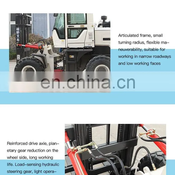 Diesel Engine China Manufacturer Rough Terrain Forklift Truck Price 4m Lifting Forklift Pallet Stacker photo-5