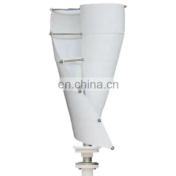 Hot Selling Newest Design Vertical Power Helical Wind Spiral Turbine Generator 200w 400w 800w Vertical Wind Turbine photo-3