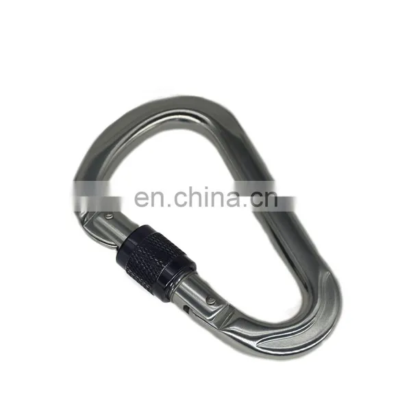100mm/5.43inch Wholesale CE Certified Climbing Aluminum Carabiner Hook With Screw Gate photo-4