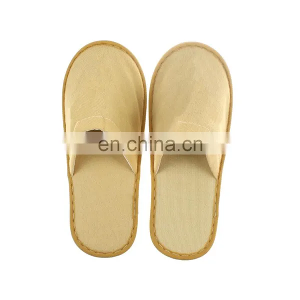 Hotel Slippers Manufacturer OEM Customized Logo Disposable Linen Hotel Slippers