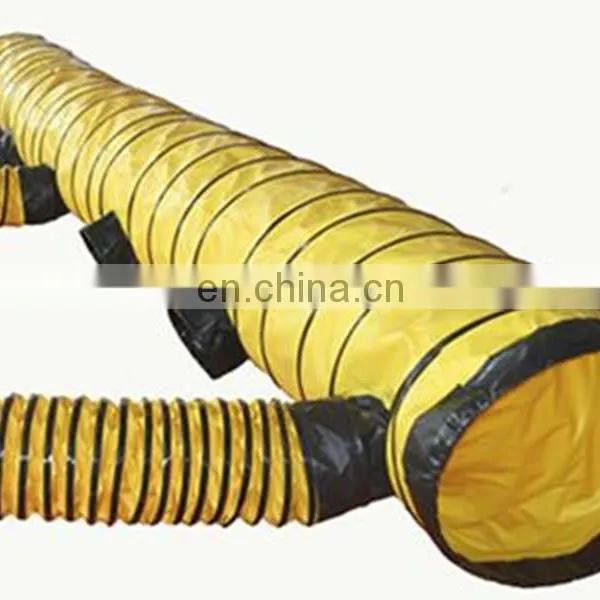 Yellow PVC Tarpaulin Ventilation Hose Hvac Flexible Duct Tube For Air Conditioner photo-5