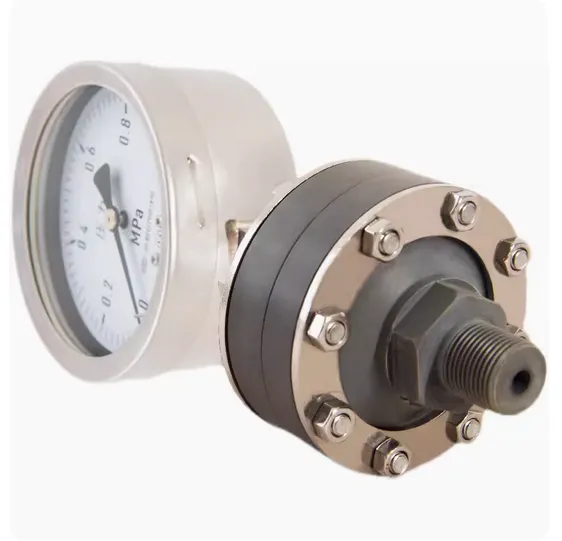 Stable Measurement, Anti-corrosion Joints, Full Range, Special Material PVC Diaphragm Pressure Gauge 2.5 Accuracy 100mm, PVC Diaphragm Pressure Gauge Accuracy 1.6FS Full Range Bottom Connection 100mm, Anti-corrosion Joint photo-2