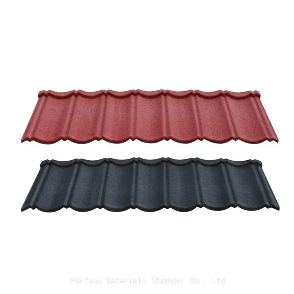 Roofing Sheet Galvanlume Stone Color Coated Metal Roof Tiles Factory Price 0.18-0.55mm photo-4