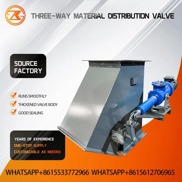 Electro-hydraulic Three-way Flow Switch Gate Heavy Duty High Silo Pressure Hot Clinker Ash Diverter Valve photo-2