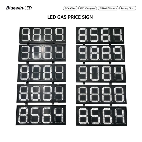 Manufacturer Customization Outdoor Gas Led Screen Price Outdoor Led Numbers Display Boards for Sale for Sale photo-4