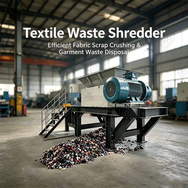 Textile Sewing Scrap Shredder Machine Garment Fabric Waste Crushing Shredding Equipment for Textile Waste Disposal Treatment EPC