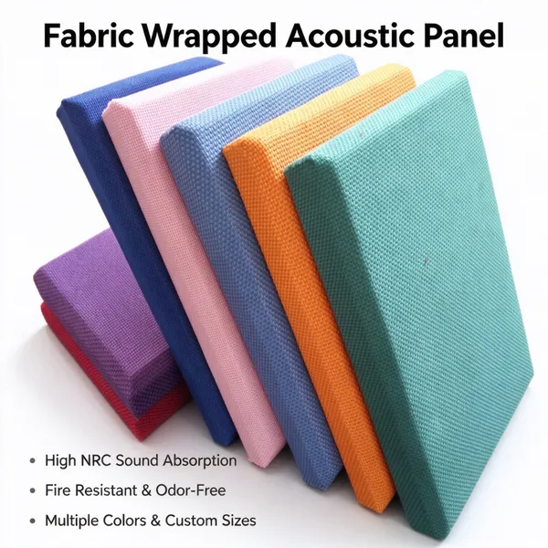 Decorative Fabric Acoustic Wall Panel, Reverberation Reduction Upholstered Sound Panel for Studio, Classroom and Meeting Room