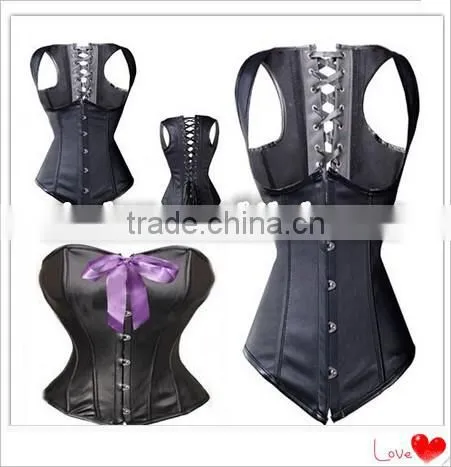 Sexy Latex Rubber Waist Training Leather Corset