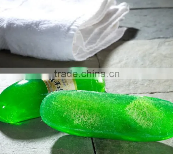 Wholesale Laundry Bar Soap Lemon Loofah Handmade Soap photo-3