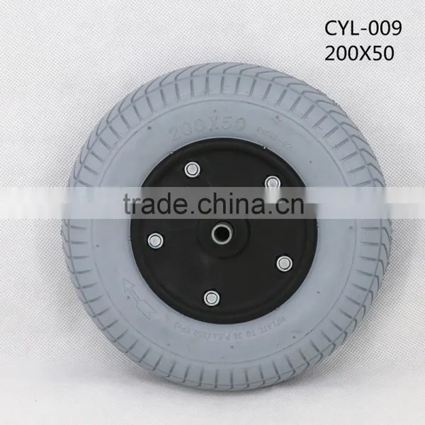 Forming PU High Performance Electric Wheelchair Disable Power Bike Tyre 200X50 Supplier's Choice