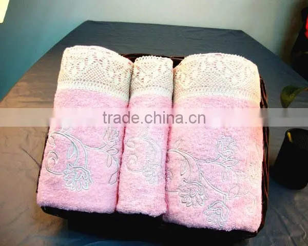 100% Cotton Guest Towel Sets Beige Color, Decoration Bath Towel Sets photo-3