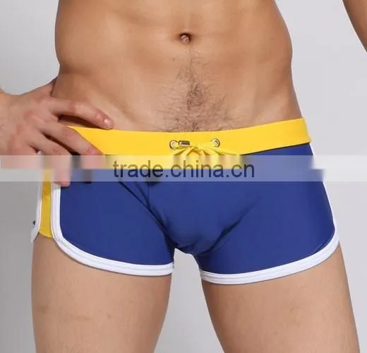 2015 Solid Men Knot Swimwear Plus Size Swimwear Sexy Boxer Men Swimwear Short photo-4