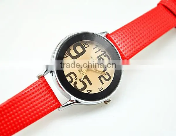 Brown Glass Lady Big Numbers Fashion Design Wrist Watch Women photo-6