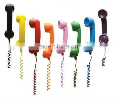 Colorful Retro Style Handsets for All Mobile Phone Whitout Button
