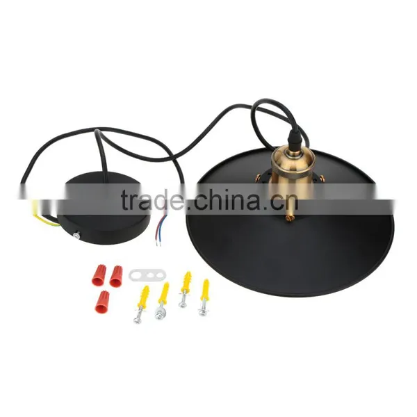 LIADA Retro Vintage E27 Lamp Base With 1.2m Wire Stainless Steel Pendant Light Countryside Lamp for Living Hall Ceiling photo-5