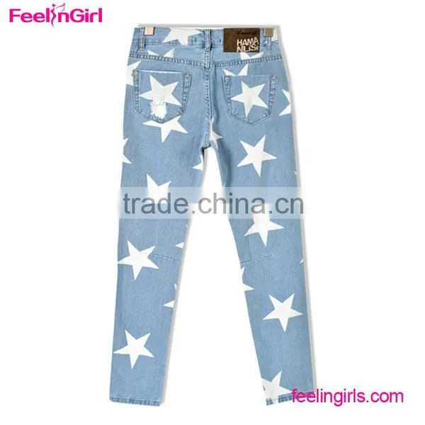 2016 Women Wide Hip Hop Stars New Fashion Jeans Pants photo-6