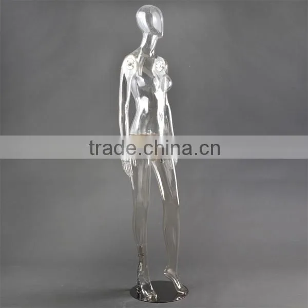 Plastic Full Body Mannequin, Display Transparent Female Mannequin photo-3