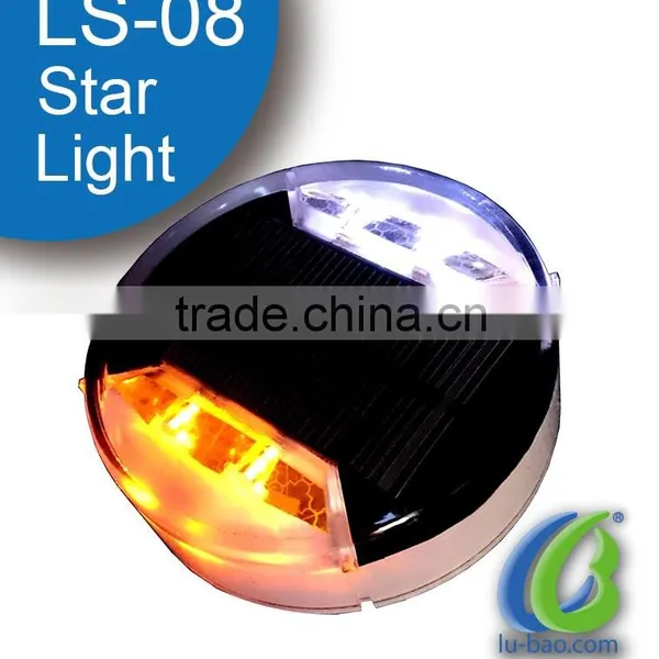 LS-08 New IP68 High Flashing Plastic Led Cat Eye Solar Powered Leds Road Stud Solar Road Safety Studs photo-2
