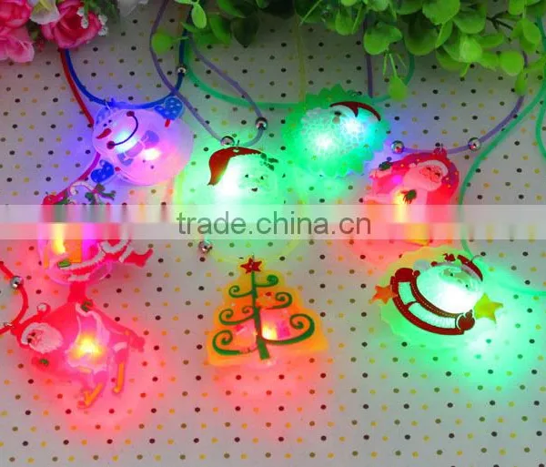 LED Flashing Christmas Father Necklace Pendant Glow Necklace photo-3