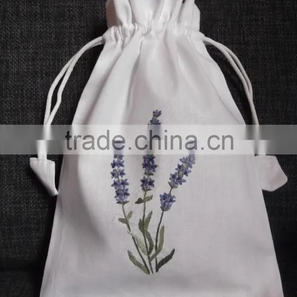 Hand Embroidery Lavender Bag Made in Vietnam. No 09 photo-2