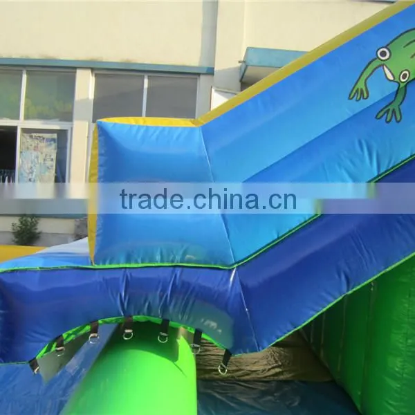 Lanqu Water Double Lane Frog Inflatable Slide for Lake photo-3