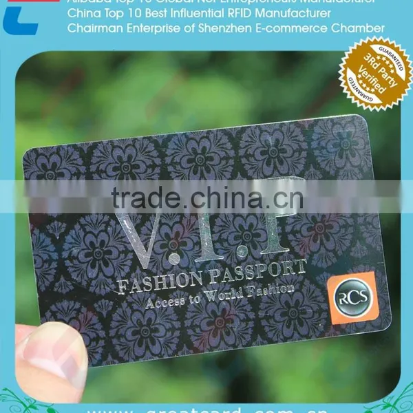 Silver Hot Foil PVC VIP Card With Black Plastic Business Card photo-2