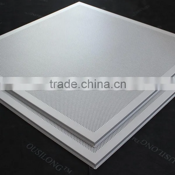 Widely Used White Aluminum Perforated 2x2 Acoustic Ceiling Tiles/Panel photo-5
