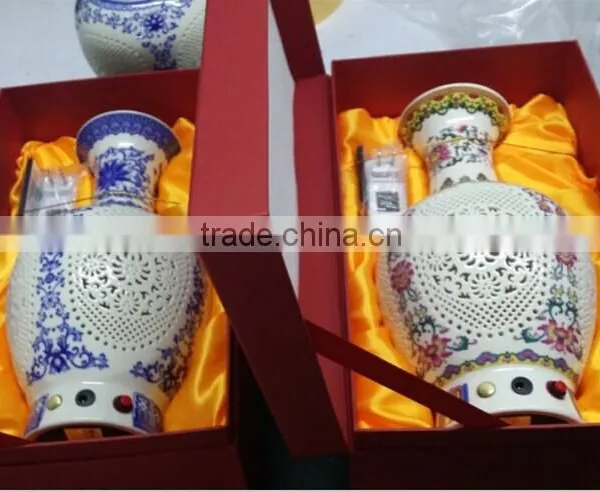 Elegant Chinese Feature Porcelain Vase Lamp Gift