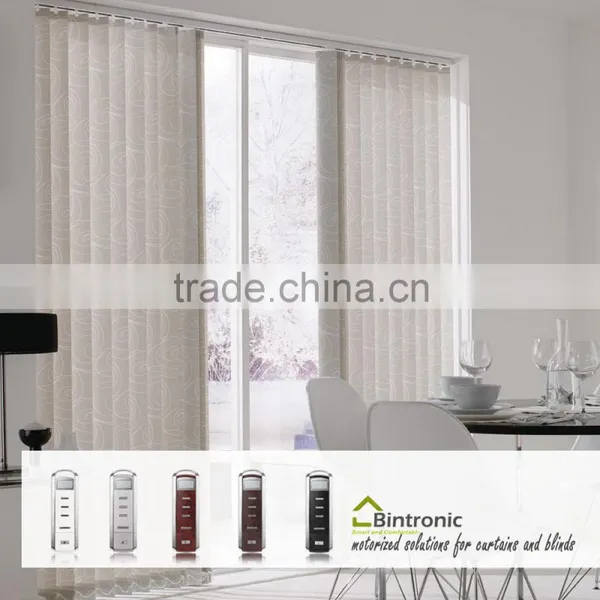 Bintronic Taiwan Interior Decoration Curtains Designs Motorized Vertical Blinds Electric Blackout Shade photo-5