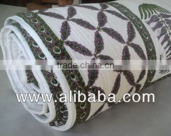 QUILTS & BLANKETS COTTON QUIILTS PRINTED famous quilts Quilts &blankets Gudadi quilted patchwork handblock