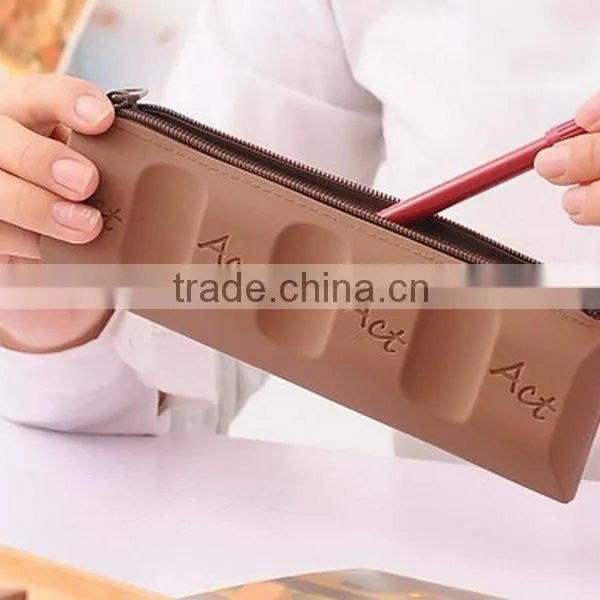 Silicone Pencil Case in Chocolate Bar Design
