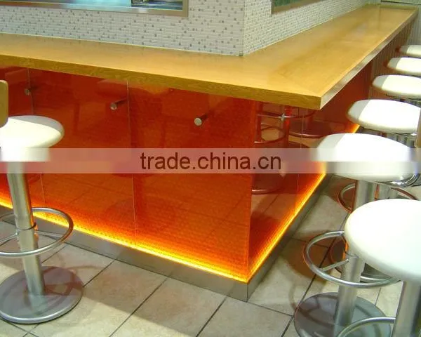 Acrylic Glass Panel Counter Top Reception Desk Design photo-3