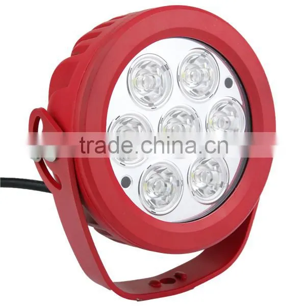Lowest Price 70W SQ RED LED Work Light Voltage 12/24V Spot Flood Beam Led Worklight for Offroad Suv Cars photo-3