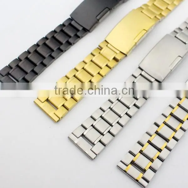 18mm 20mm 22mm 24mm Butterfly Buckle Watch Parts Solid Stainless Steel Band photo-4