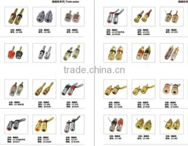 Spring Loaded Gold Plated Speaker Binding Posts Terminals photo-3