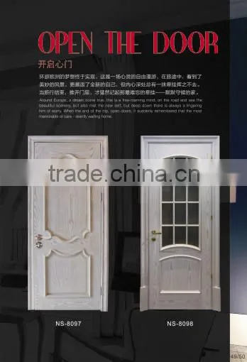 Simple Design Modern White Interior Solid Wooden Door photo-5