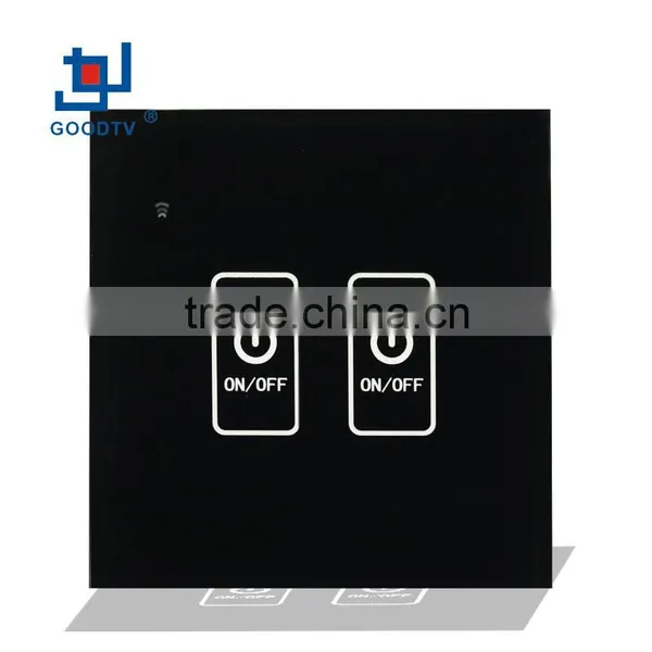 Smart touch light wall switch detector with touch screen microwave waterproof switch