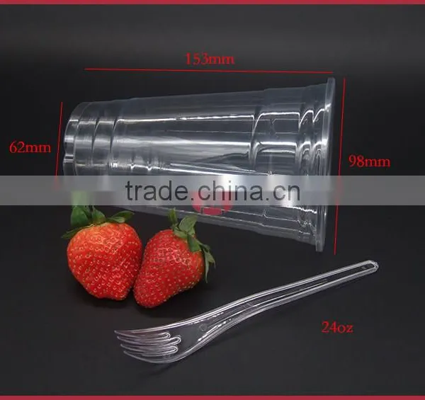 Beverage Cups for Cold Drink Plastic PET Disposable Cups 24oz photo-2