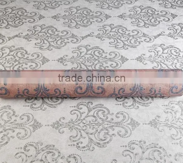 Big Flower Classic Wallpaper Brown Wall Paper photo-3