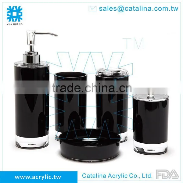 MAPLE Acrylic Tumbler Lotion Dispenser Cotton Jar Tissue Box Trashcan Bathroom Accessory photo-3