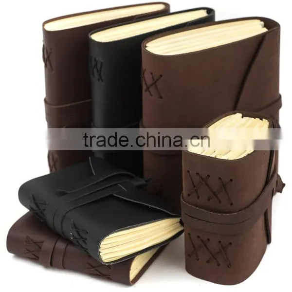 Wholesale Handmade Genuine Leather Journal Diary With Strap Clasp photo-6
