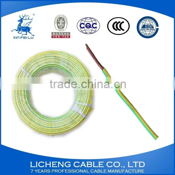 6mm2 Earthing Wire PVC Insulated Flexible/solid Copper Electric Cable photo-3