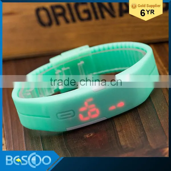 2016 Fashion Touch Screen Candy-color LED Bracelet Digital Watches Wrist Watch Sports Wristwatch Silicone Band Led Wristwatch photo-2