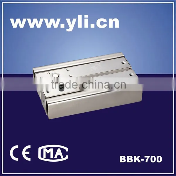 Electric lock bracket for fully frameless glass door