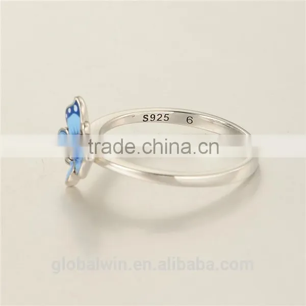 2015 Fine New Model Jewelry Finger 925 Silver Ring With Butterfly photo-2